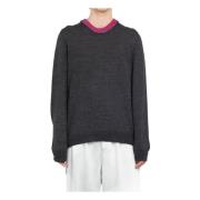 Grafisk Jacquard Crewneck Genser