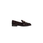 Svarte Velvet Crystal Loafers