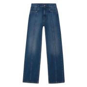 Blå Loose Fit Denim Underdeler