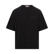 Svart Oversized Logo T-skjorte