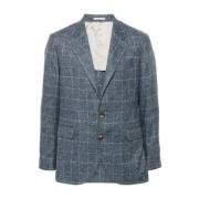 Rutete Blazer Med Revers Langermet