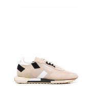 Beige Skinn Drop Panel Sneakers