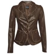 Pre-owned Leather outerwear