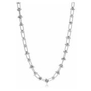 Women's Silver Barbed Wire Necklace