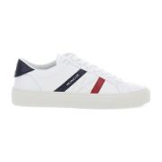 Lær Sneakers med Tricolor Bånd