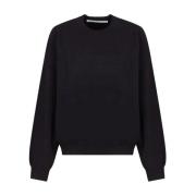 Svart Logo Preget Jumper Sweater