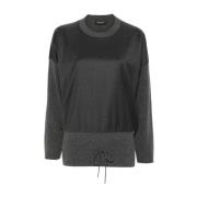 Ribbestrikket Crew Neck Genser