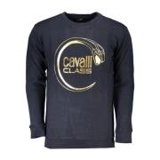 Blå Logo Print Crew Neck Sweatshirt