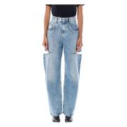 High-rise Wide-leg Denim Jeans