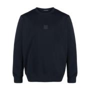 Blå Logo Patch Sweatshirt