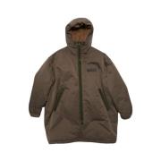 Khaki Polstret Parka med Teddy Hette