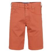 Slim Fit Orange Bermuda Shorts