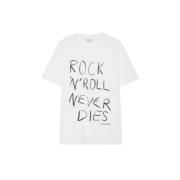 Rock N Roll Grafisk Tee Elfenben