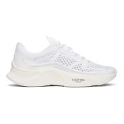 Hvite Mesh Sneakers 3D Gummi Logo