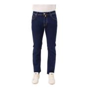 Blå Slim Fit Stretch Jeans