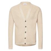 Beige Strikket Cardigan Genser Jakke