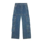 Indigo Blå Denim Jeans