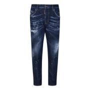 Blå Skinny Fit Skater Jeans