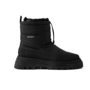 Quilted Black Puffer Boots