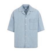 Blå Chambray Skjorte Aw24