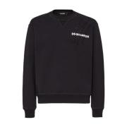 Svart Sweatshirt Aw24 Herremote