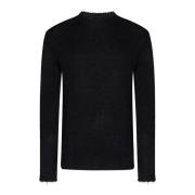 Svart Strikket Crewneck Sweater Aw24