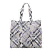 Vintage Check Polyester Tote Bag