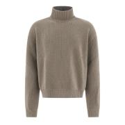 Chunky High Neck Wool Sweater