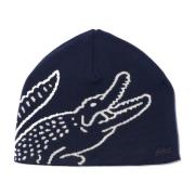 Krokodille Brodert Ull Beanie Lue