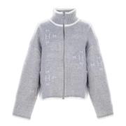 Lysgrå Zip Jacket Cardigan