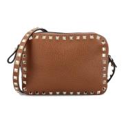 Studded Leather Bag Brown