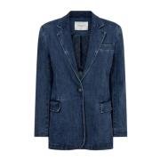 Denim Blue Jean Blazer Stilig Jakke