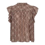 Egyptcc Top Bluse med Rysjedetaljer