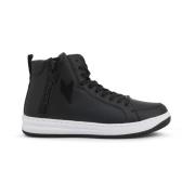 Metall Eyelet Zip Sneakers i Syntetisk Lær