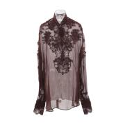 Blomsterblonde Oversize Bluse