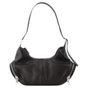 Leather shoulder-bags