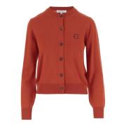 Ull Cardigan med Rev Patch