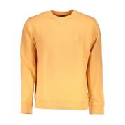 Oransje Crew Neck Logo Sweatshirt