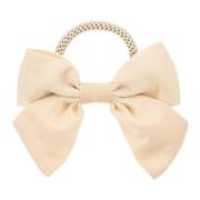 Satin BOW Hair TIE Champagne