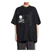 Skull Print Patchwork T-Shirt