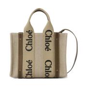 Beige Lerret Tote Bag