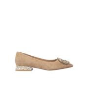 Glitrende ballerina flats med rhinestones