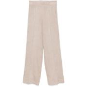 Taupe Corduroy Wide Leg Bukser