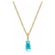 Mens Turquoise Gummy Bear Necklace