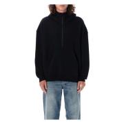 Sort Strikkevarer Hanorak Logo Fleece