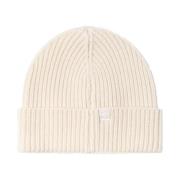 Off White Merino Wool Beanie Hat