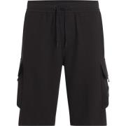 Sort Regenerativ Bomull Cargo Shorts