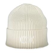 Hvit Dame Brodert Logo Beanie