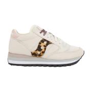 Beige Skinn Sneakers