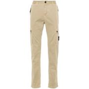 Beige Cargo Bukser Twill Stoff